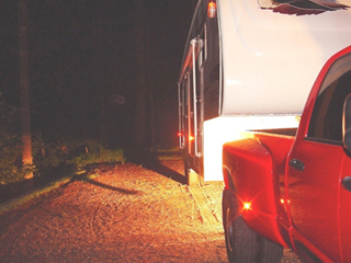 White Night Backup Lighting system on RV